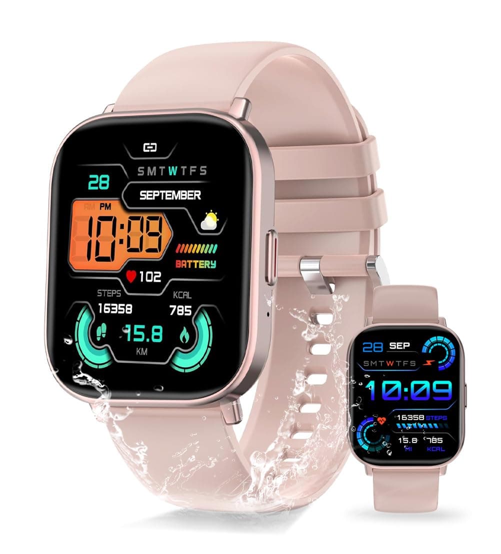 Generic Smart Watch for Men Women (Answer/Make Call), 2.01"HD Smartwatch with Health & Fitness Tracker, 120+ Sport Mode, IP67 Waterproof, Pink