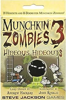 Steve Jackson Games - Munchkin: Zombies Expansion 3 Hideous Hideouts - Board Game