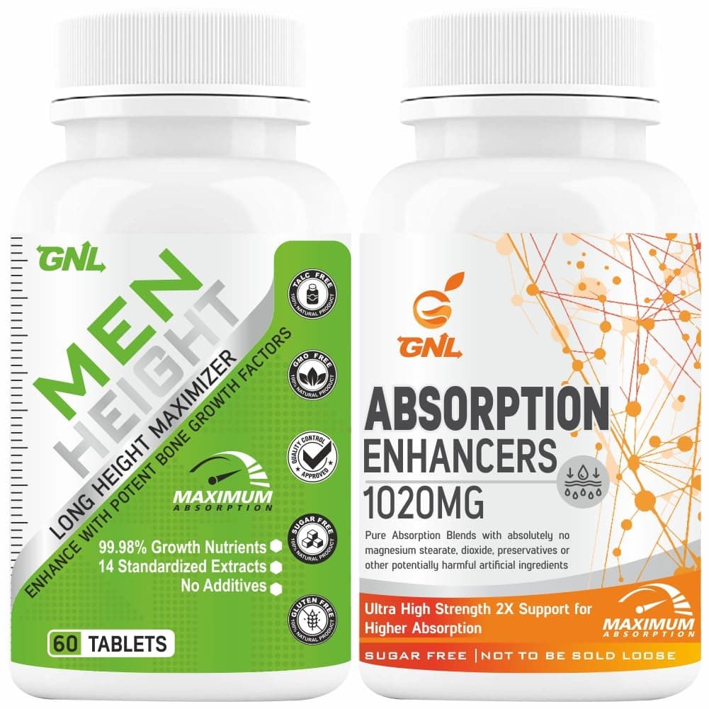 Height Increase Medicine For Men To Help Support Increasing Long Growth, And Strong Bones With Essential Amino Acid Supplement -60 Tablet (Pack 1)
