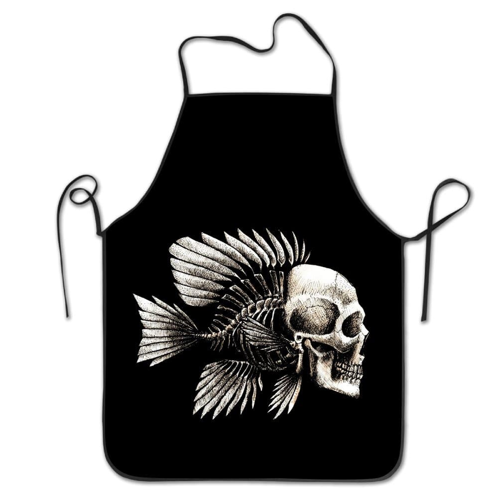 Clean And Tidy Fish Skull Chef Apron