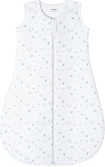 Yukkidds Baby Sleeping Bag 2.5 Tog 18-24 Months Newborn Sleeping Bag 100% Cotton Sleep Sack for Winter Warm and Comfortable White