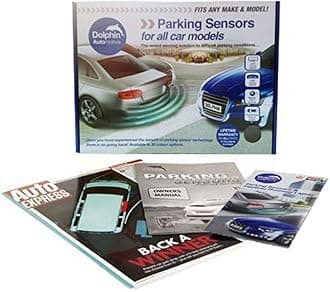 Dolphin Automotive DPS450 Reverse Parking Sensors In 32 Colours 4 Ultrasonic Radar Sensors Kit Audio & Display Alert System - Grey