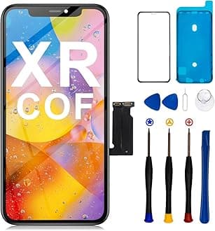 for iPhone XR Screen Replacement Kit COF Full HD LCD Display 6.1 inch (Model A1984, A2105, A2106, A2108) 3D Touch Display Digitizer Frame with Repair Tool