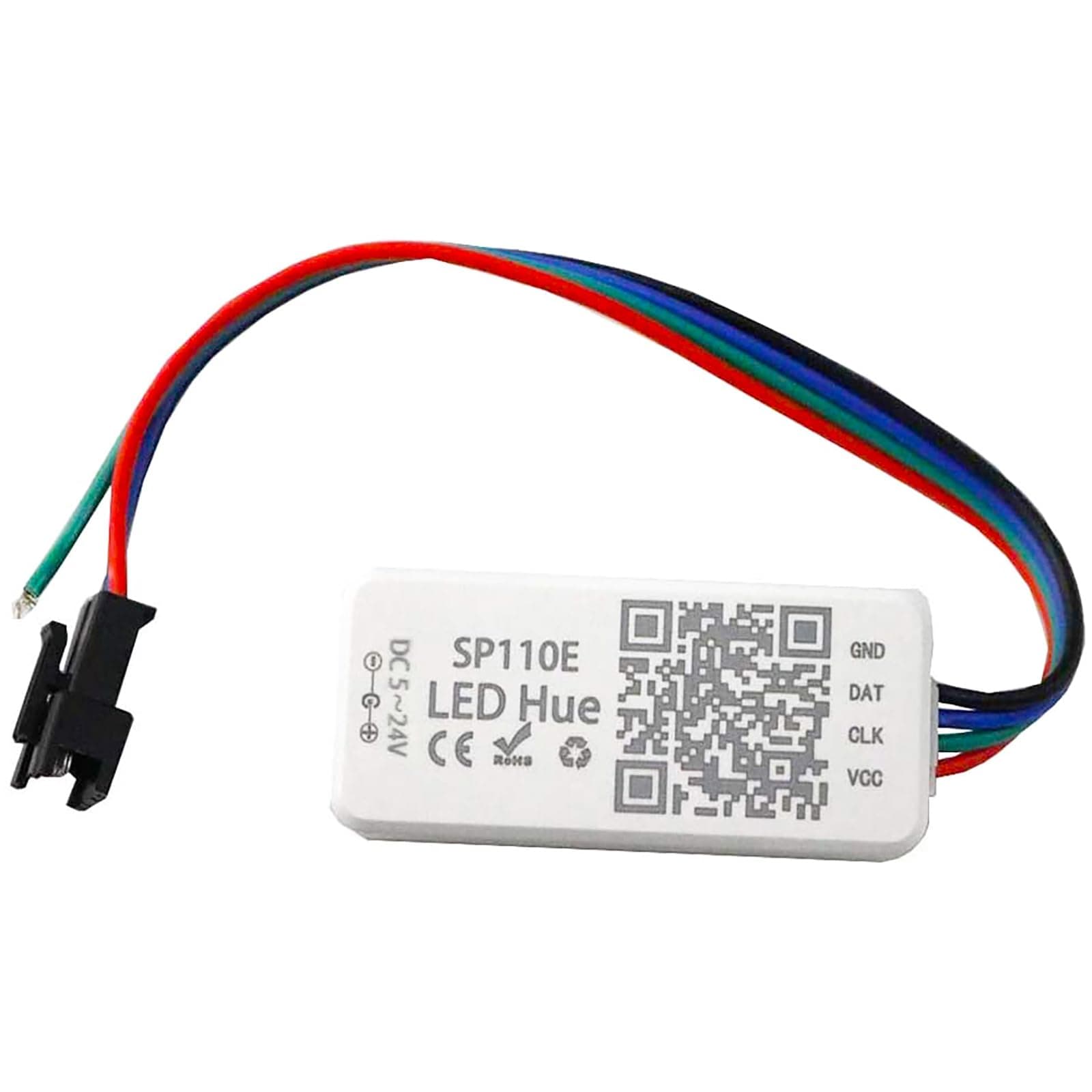 VIPMOON DC 5-24V SP110E Bluetooth Controller, Bluetooth LED Light Controller, Smart iOS/Android App Control, 1024 Pixels for WS2811 WS2812B SK9822 APA102 RGB/RGBW LED Strip Light