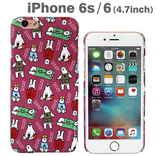 Paquet du Cadeau Benjamin The Polar Bear Patterned Hard Case for iPhone 6s/6 (Pink)