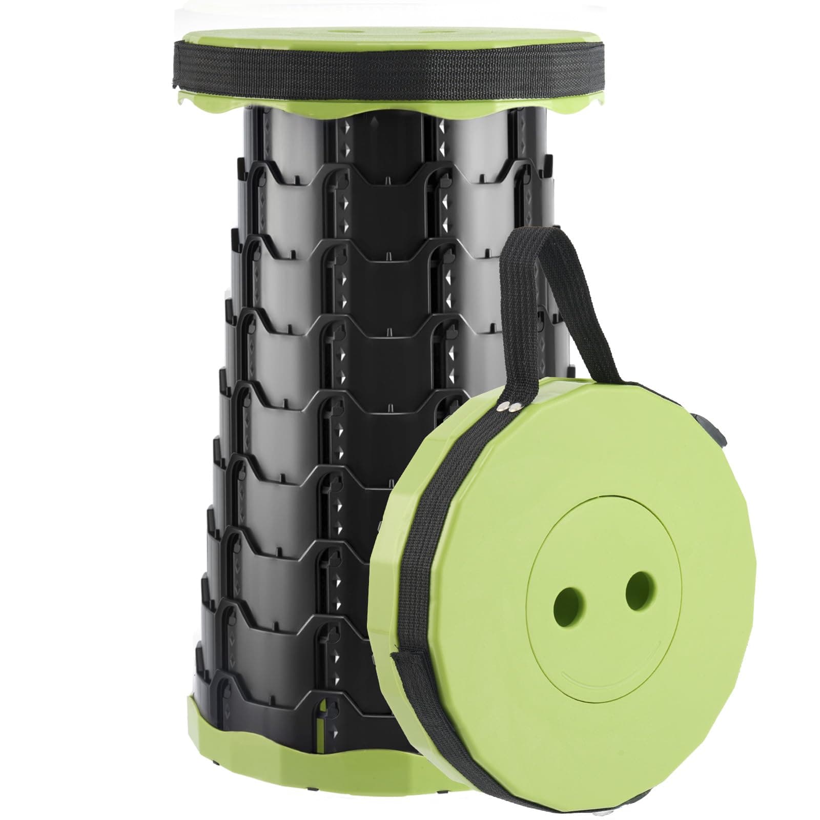 Doseno Upgraded Foldable Stool Thickened, Portable Collapsible Stool Retractable Stool for Fishing, Hiking Tours, BBQ, Parties, Outdoor Activities