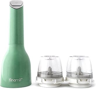 FinaMill's Award-Winning Battery Operated Salt and Pepper Grinder Set - Adjustable Coarseness, Ceramic Grinding Elements, LED Light, Perfect for Home Cooking & Gifting - 2 Quick-Change ProPlus Pods