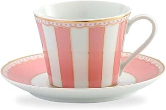 T002B/M-249 Cup & Saucer (Coffee/Tea) 250cc Carnival Pink Fine Porcelain