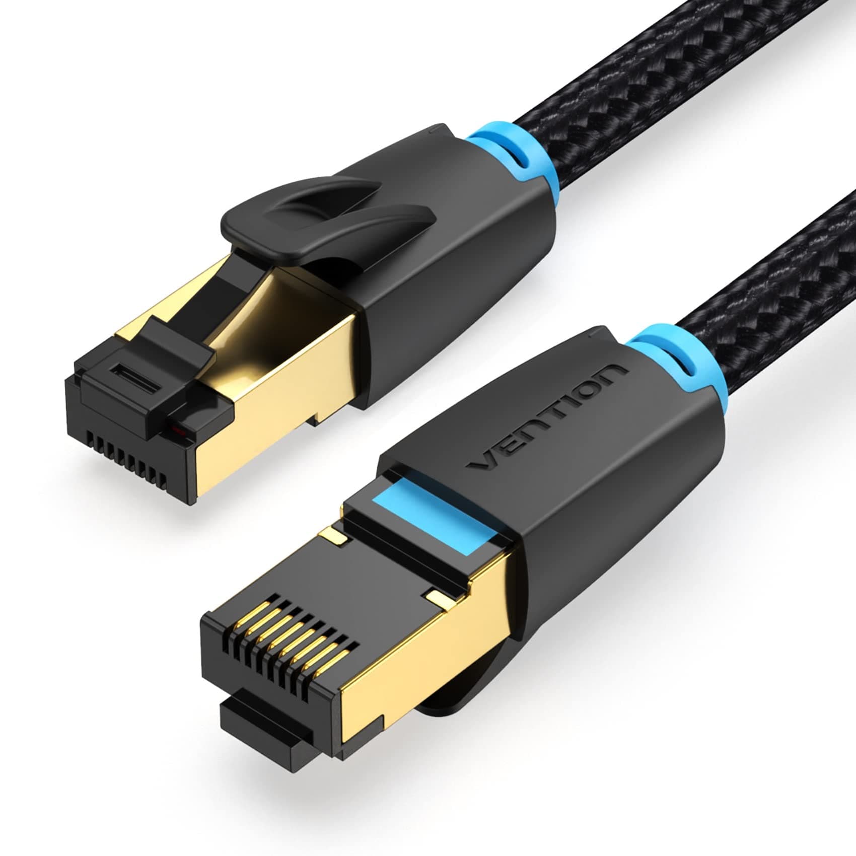 Cat 8 Ethernet Cable 40Gbps 2000MHz High Speed LAN Patch RJ45 Cable S/FTP Twisted Pair Network Cable for Switch, Router, Patch Panel, PS4, Xbox, Data Center (Cat.8 SFTP Braided, 0.5 Meter)
