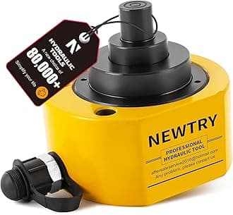 NEWTRY Hydraulic Ram Jack 50 ton Hydraulic Cylinder Low Profile Ram Jack Multi-Section 2.56” Stroke Lifting Cylinder Mini, Portable for Machinery, Bridge, Construction