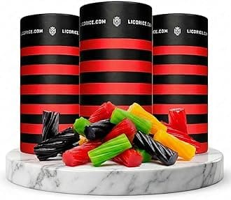 - Licorice.com | Candy Gift Box | Soft & Chewy Australian Red, Black & Fruity Licorice | Yummy Strawberry, Green Apple & Raspberry | Great Gift Idea for Holidays and Birthdays | Pack of 3