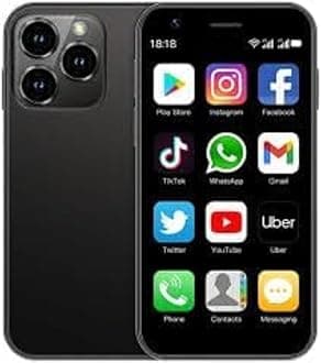 World Smallest & Mini 4G Smartphone 3.0 Inch Amoled Display 3GB RAM 16GB ROM Expandable Upto 128GB 5MP Front+8MP Back Camera 2000 mAh Battery (Colour Depand On Stock)