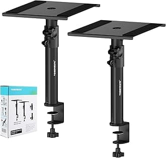Set of 2 Studio Monitor Stands Desktop Speaker Stands with Desk Clamp