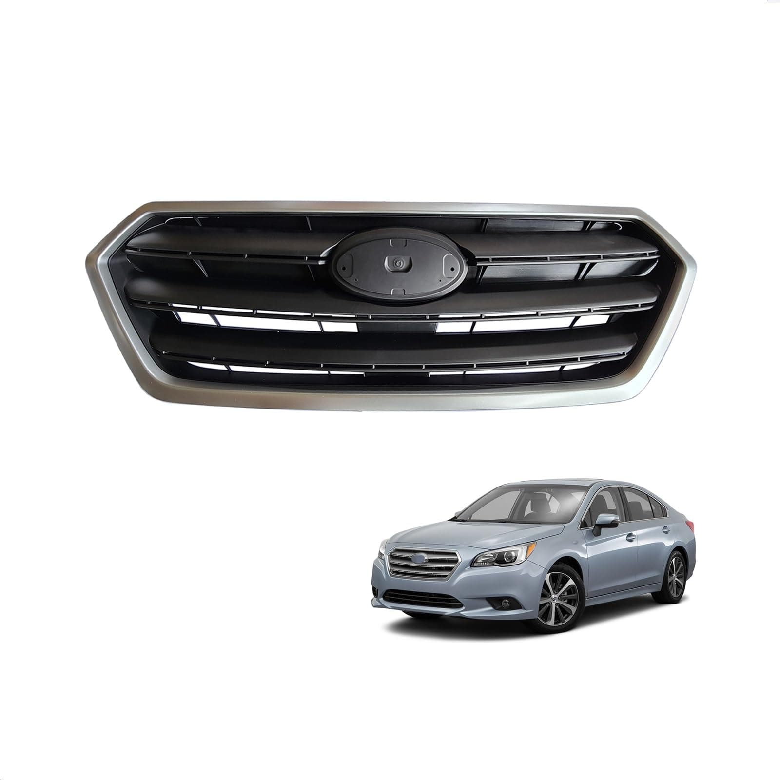 Front Bumper Grille Assembly Textured Black Without LOGO For 2015-2017 Su-ba-ru Le-gacy Replaces #91121AL13A