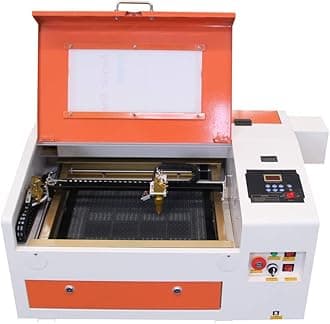 TEN-HIGH CO2 Engrave Machine 60W 300x400mm Laser Engraving Cutting Machine with Exhaust Fan USB Port