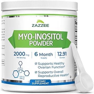 Myo-Inositol Powder, 6 Month Supply, 183 Servings, 2000 mg per Serving, Free Scoop for Exact Dosage, 12.91 Ounces, Certified Kosher, 100% Pure, Fertility & Reproductive Support, Made in the USA