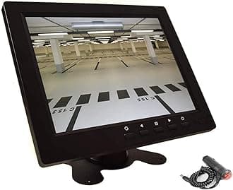 8 inch CCTV Monitor, TFT LCD Security Screen with VGA HDMI AV BNC USB Audio in/Out Ports Built-in Speaker, HD Display for Surveillance Camera STB 1024x768 Resolution with Car Power Adapter 12-24V