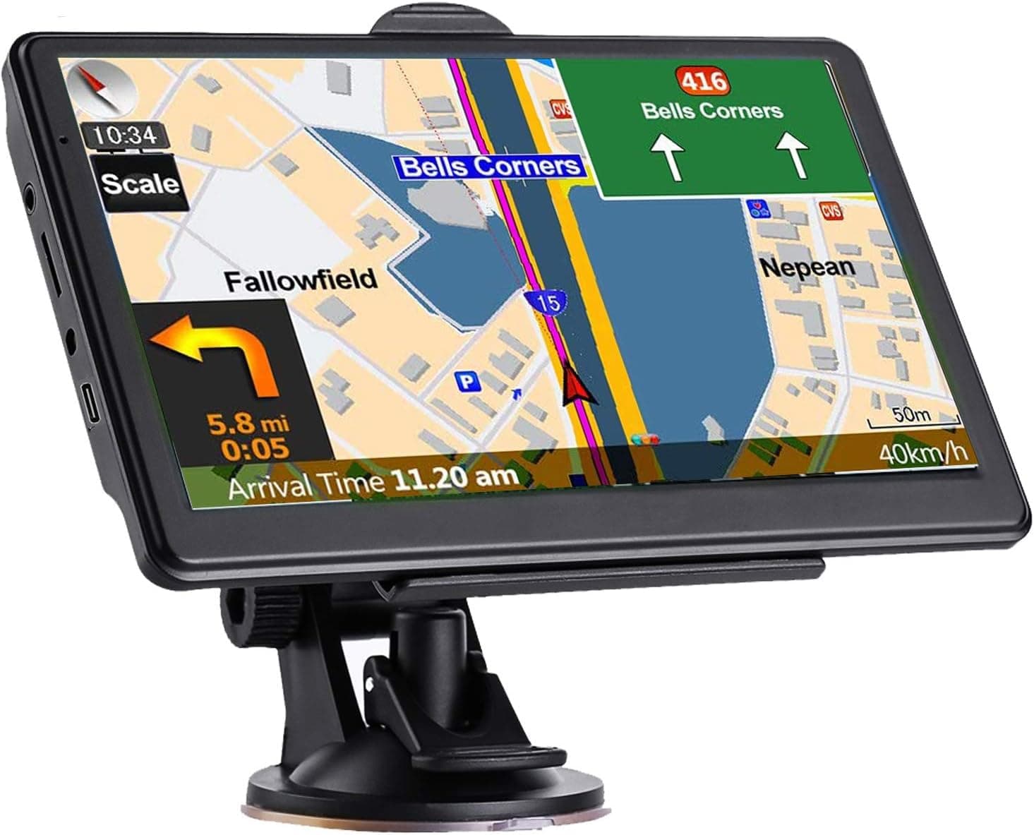 GPS Navigation for Car, Latest 2026 Map,7 inch Touch Screen Real Voice Spoken Turn-by-Turn Direction Reminding Navigation System for Cars, Vehicle GPS Satellite Navigator with(Free Lifetime Updates)