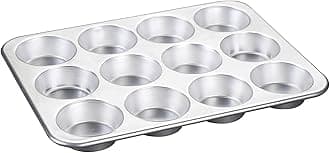 Natural Aluminum Commercial Muffin Pan, 12 Cup