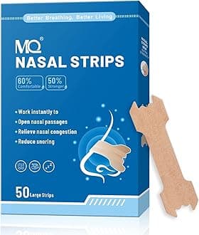 MQ 300ct Upgraded Nasal Strips for Snoring Nose Strips for Breathing Extra Strength Snore Strips to Open Nasal Passages, Relieve Nasal Congestion