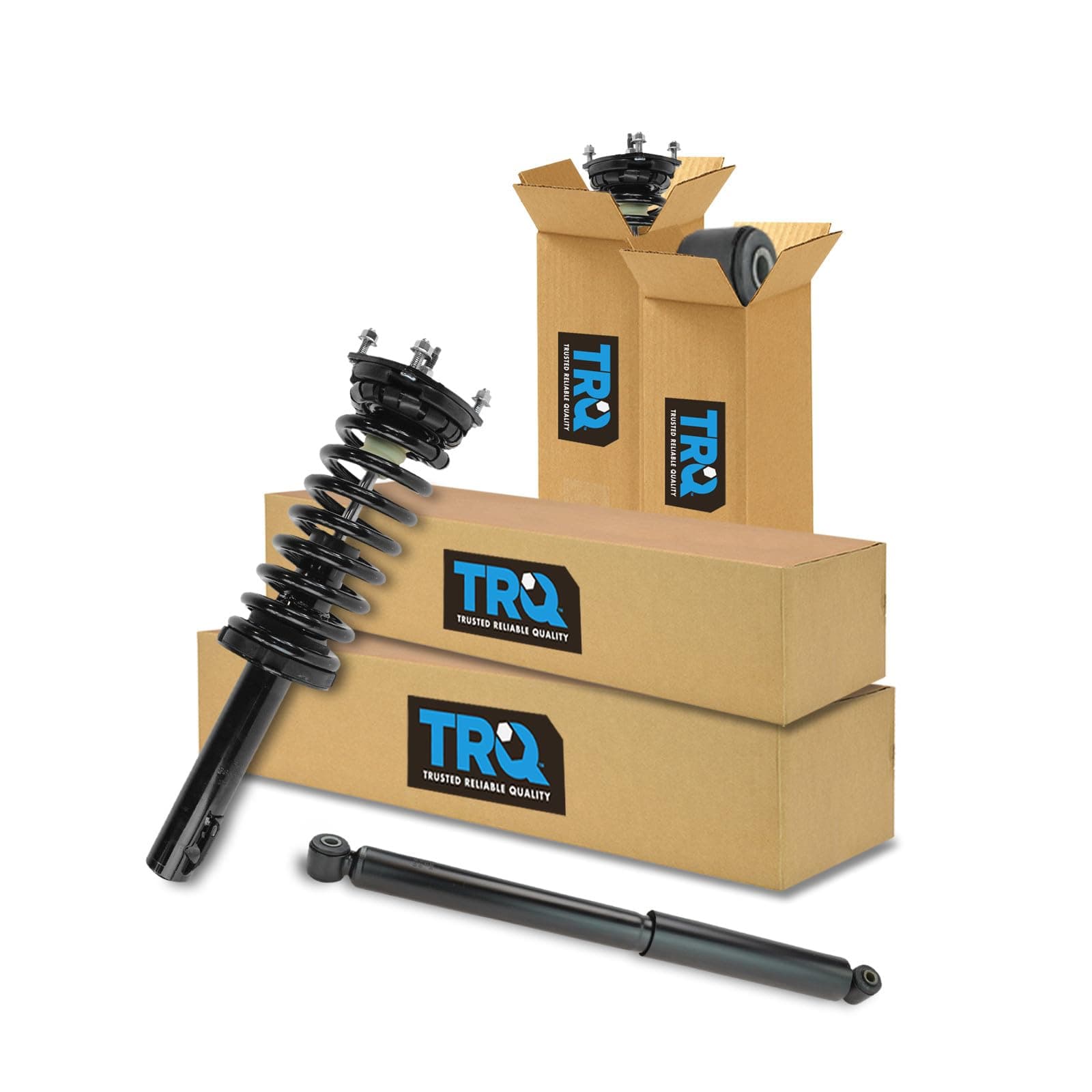 TRQ Front and Rear Complete Strut Assembly & Shock Absorber Kit Shock & Spring Strut Assembly Compatible with 2006-2010 Jeep Commander 2005-2010 Grand Cherokee