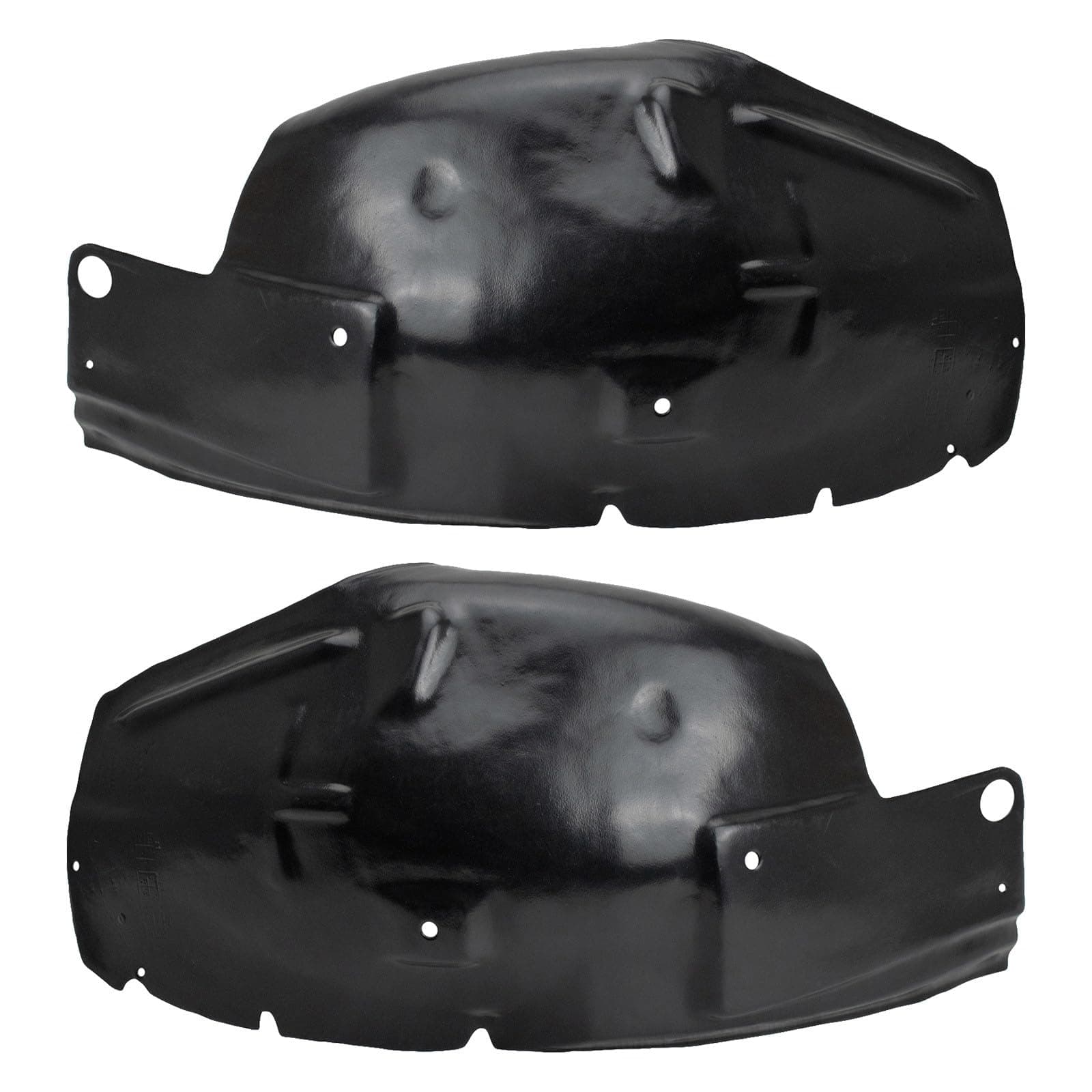 Front Driver and Passenger Side Forward Inner Fender Liner Set Compatible with 2005-2009 Ford Mustang GT