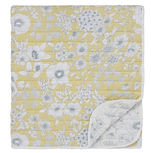 Maelee Quilted Bedspread, Cotton, Yellow, Double