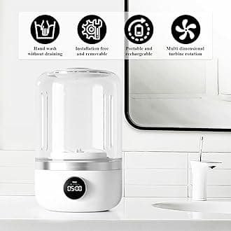 Mesenymm Portable Washing Machine, Rechargeable 4000mAh Cordless Mini Washing Machines, 1L Underwear Washing Machine, Collapsible Compact Washer for Baby Clothes/Underwear/Camping/RV Travel/Apartment