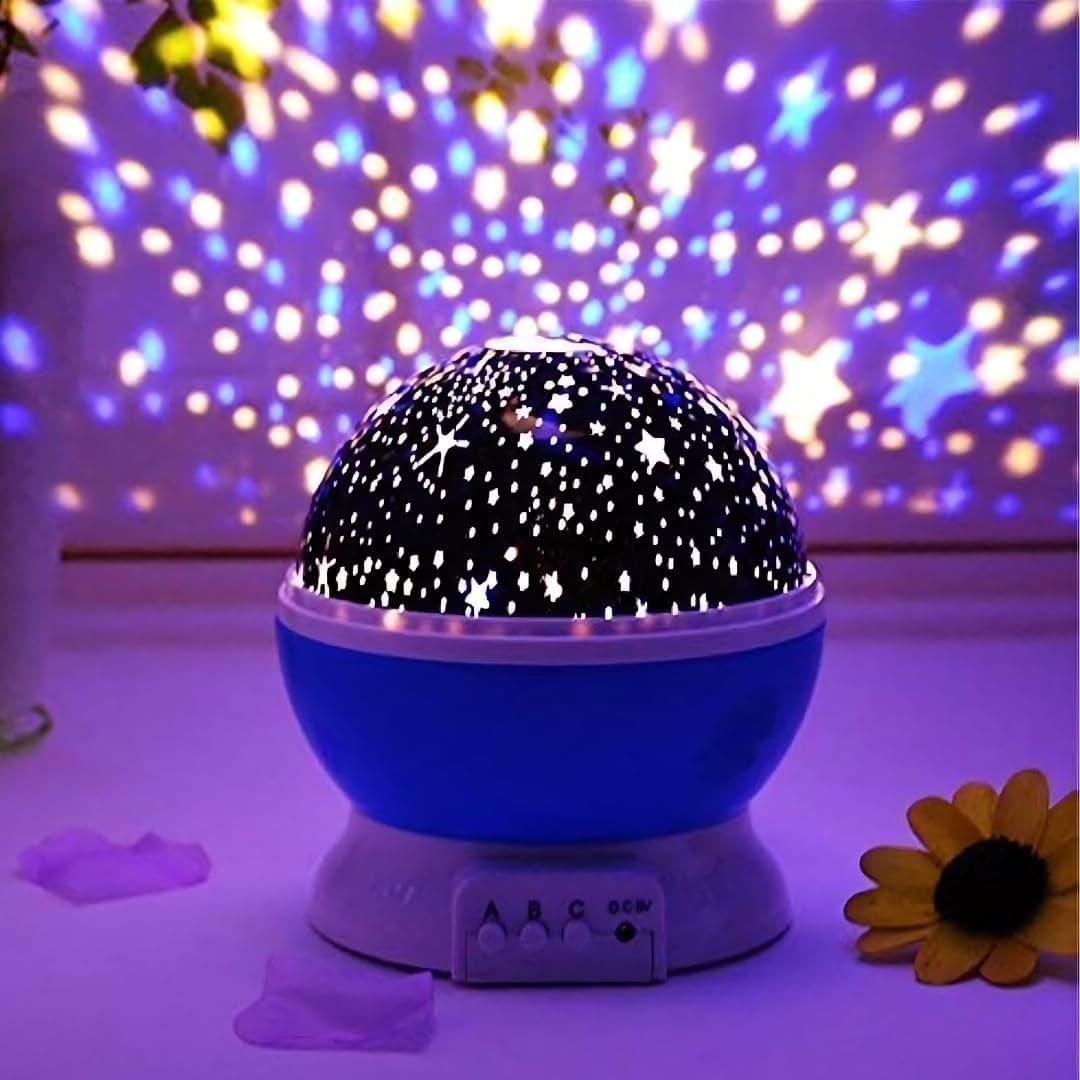 Toy Imagine Plastic Star Master Galaxy Night Projector Lamp 360 Rotating Led Starry Light with Moon, Ocean Wave & Astronaut Effects Battery Operated for Bedroom Dcor Gift for All Multicolor