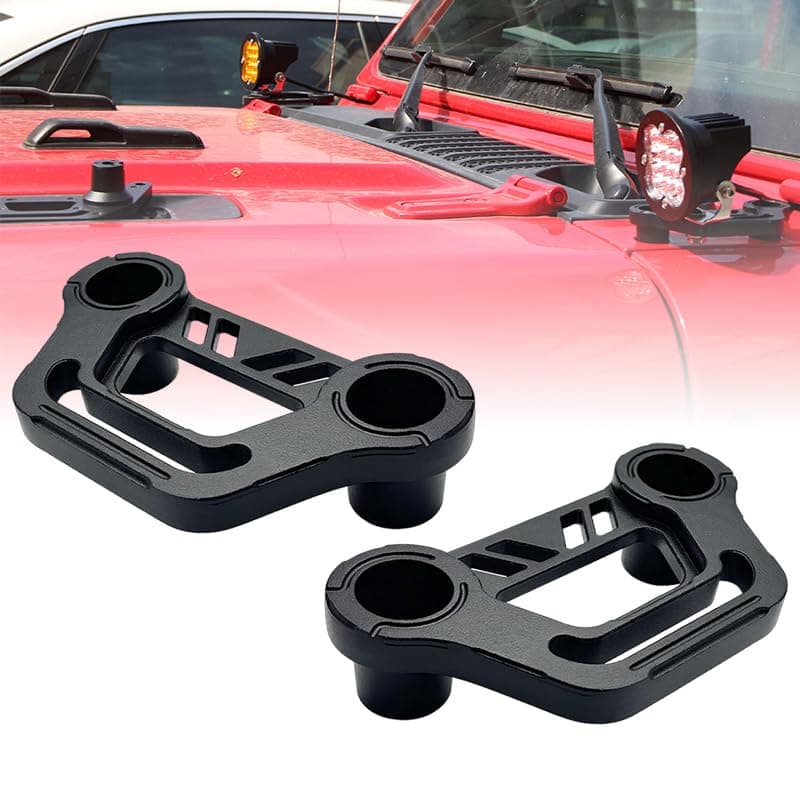 Cowl Light Mount for Jeep JL A-Pillar Cube Light Pods Mounting Bracket for Jeep JL Wrangler/Gladiator JT 2018 2019 2020 2021 2022 2023 - Pair