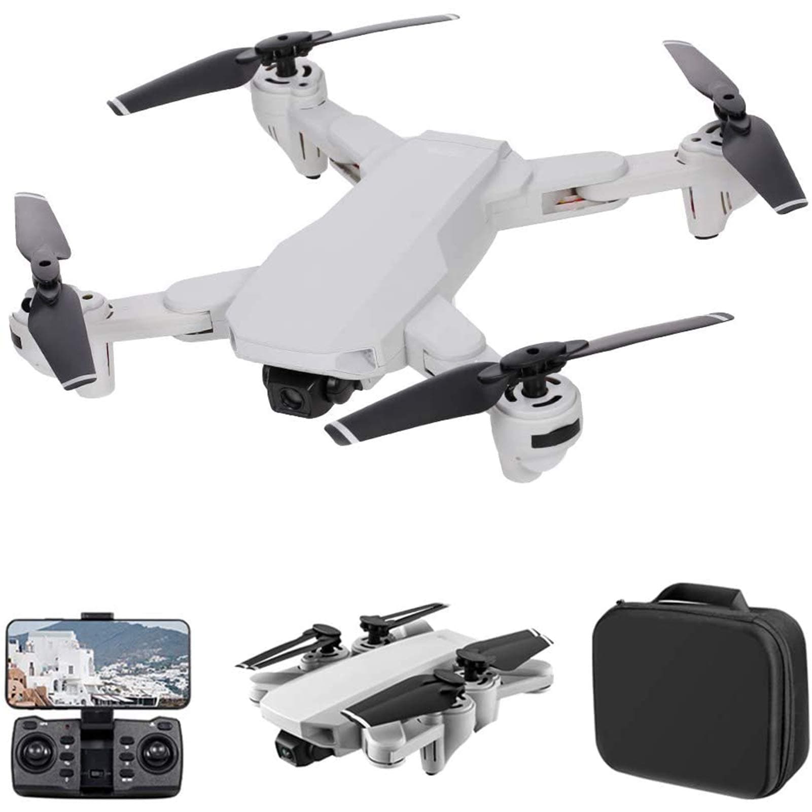 GPS Drone with 4K Camera, 5G WiFi FPV Foldable RC Drone, Optical Flow Positioning RC Quadcopter with Headless Mode, Waypoint Flight, Follow Me,1 Battery