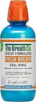 The Breath Co. Alcohol Free Mouthwash. Dentist Formulated Oral Rinse for 12 Hours of Fresh Breath, Icy Mint Flavour, 500 ml