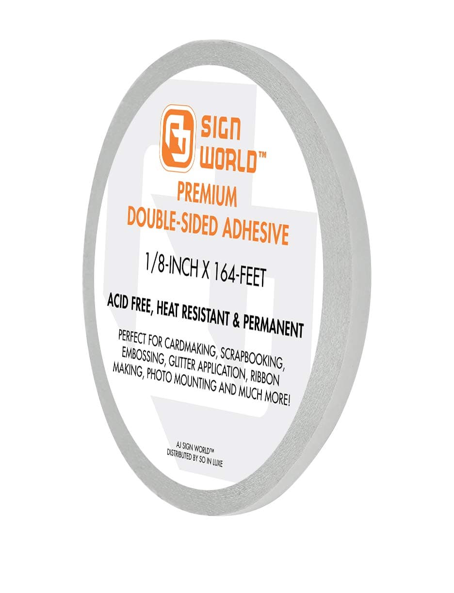 Best 1/8" Ultra-Thin Permanent Double-Sided Tape for Arts, Crafts, Photography, Scrapbooking, Tear-by-Hand, Paper Backing (1/8-inch by 164-feet)