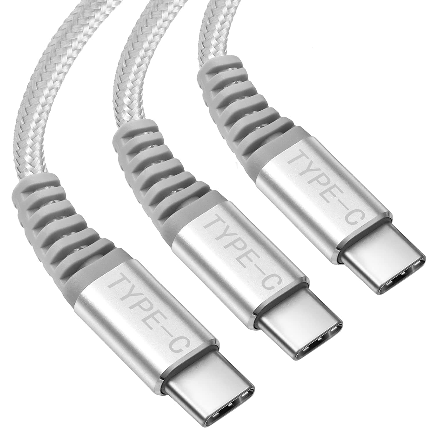 USB C to USB C Charger Cable For iPad Pro 2021/2020/2018,60W 3A PD Type C to Type C Fast Charge Charging Lead for Samsung Galaxy S21/S21+/S21 Ultra/S20/S20 Ultra/S10/S9/Note 20/Note10[3Pack,1M+2M+2M]