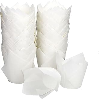 tulip cupcake liners White