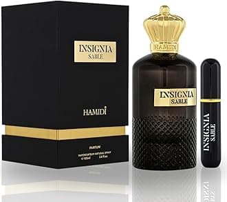 Hamidi Insignia Sable - Spicy, Woody, Aromatic - Parfum Spray Long-Lasting Fragrance for Unisex, 3.6 Ounce / 105 ml