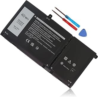 40Wh JK6Y6 11.25V Laptop Battery for Dell Inspiron 5300 5301 5401 5402 5408 5409 5501 5508 5509 5400 5406 7405 7300 7306 7500 7506 2-in-1 Silver Latitude 3410 3510 Vostro 5301 5401 5501 C5KG6 CF5RH