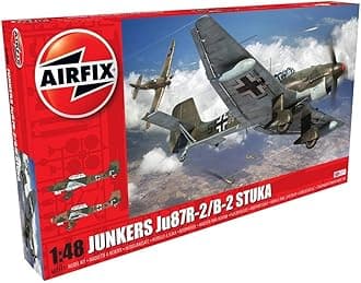 Airfix Junkers Ju87R-2/B-2 Stuka 1:48 WWII Military Aviation Plastic Model Kit Red A07115