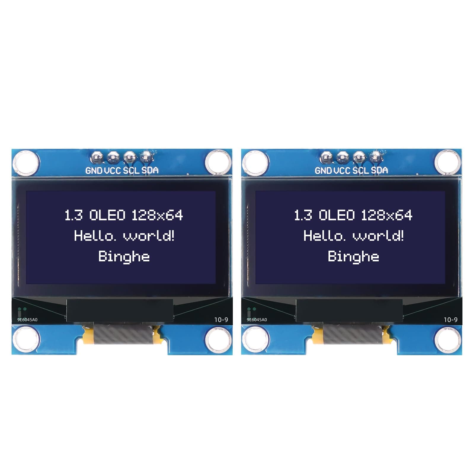 OLED Display Module Binghe 2 Pcs 1.3" LCD with OLED Display with White Character Display I2C IIC OLED Display 128x64 Pixels SSH1106 Chip Compatible with Arduino with Raspberry Pi