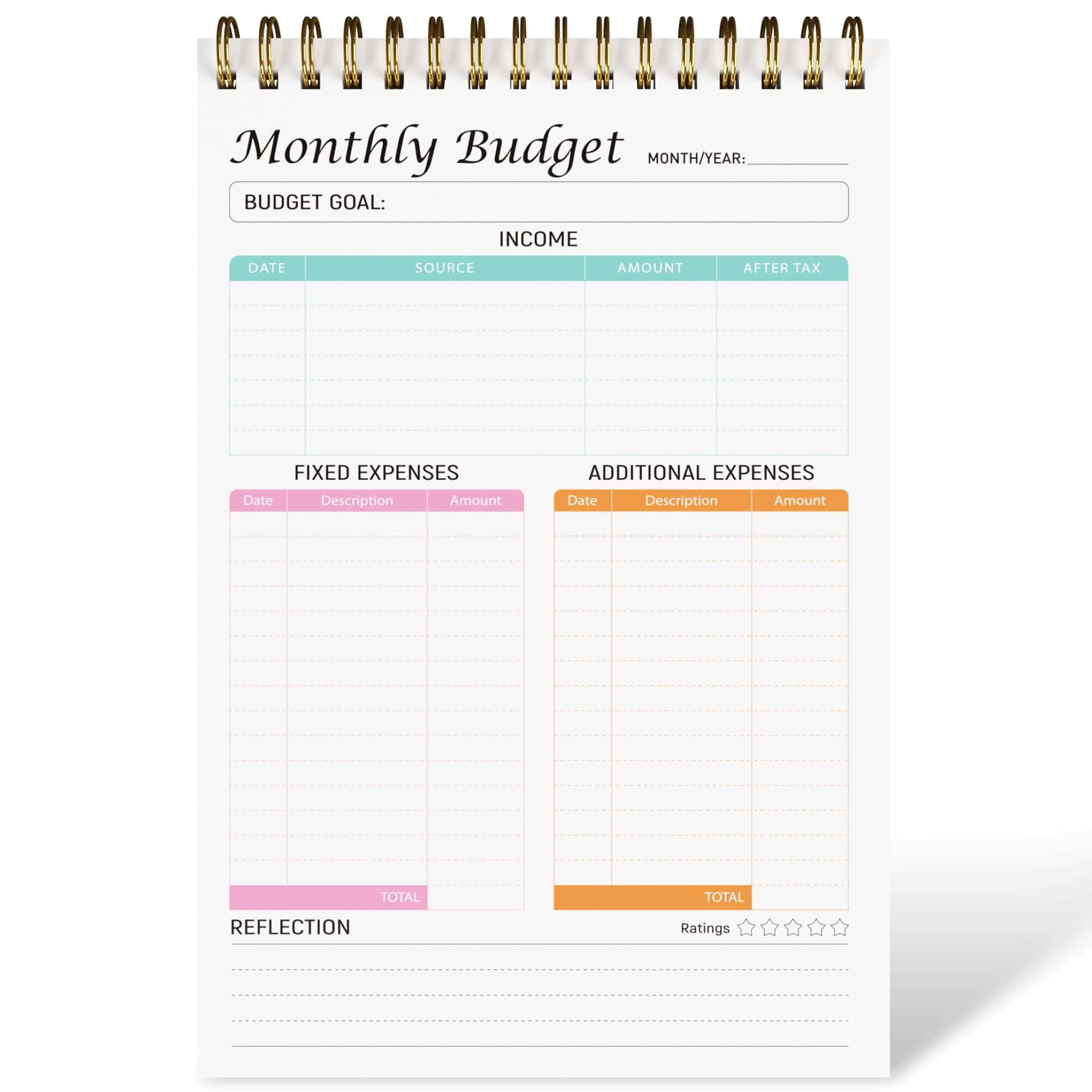 Monthly Budget Planner Notepad - Undated Expense Tracker Notebook. Monthly Budgeting Journal, Finance Planner & Accounts Book to Take Control of Your Money.A5(5.6 x 8.3inchs), 100gsm paper-Pink
