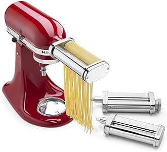 KitchenAid KSMPRA パスタローラー&カッターアタッチメントセット 1個パック シルバー