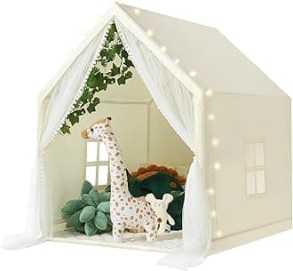 Wilwolfer Kid Tent with Mat, Star Lights - Kids Play Tents for Toddlers Kids ...