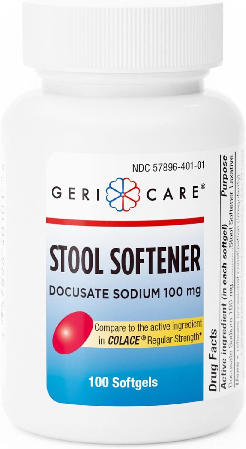 Docusate Sodium (100mg) - 100 Gel Caps
