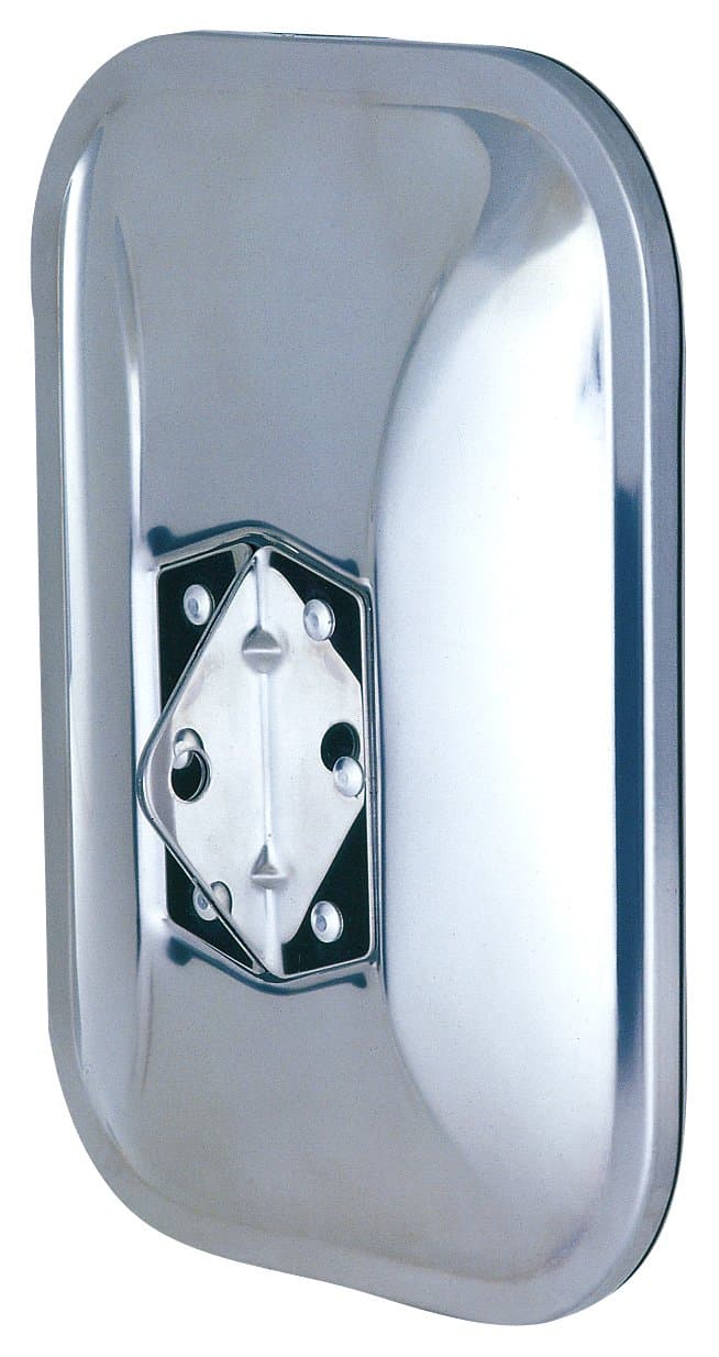K Source Universal Replacement Mirror Head - Driver & Passenger Side, 7 1/2" x 10 1/2" Glass, Low Mount Style, Chrome Finish, Easy Install, For Cars, Trucks & SUVs