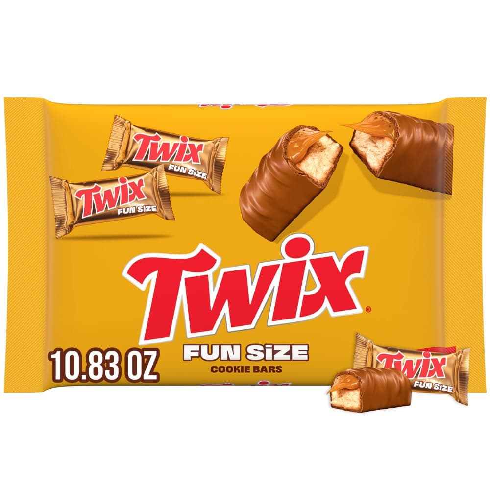 Fun Size Caramel Cookie Chocolate Candy Bars - 10.83 oz Bulk Candy Bag