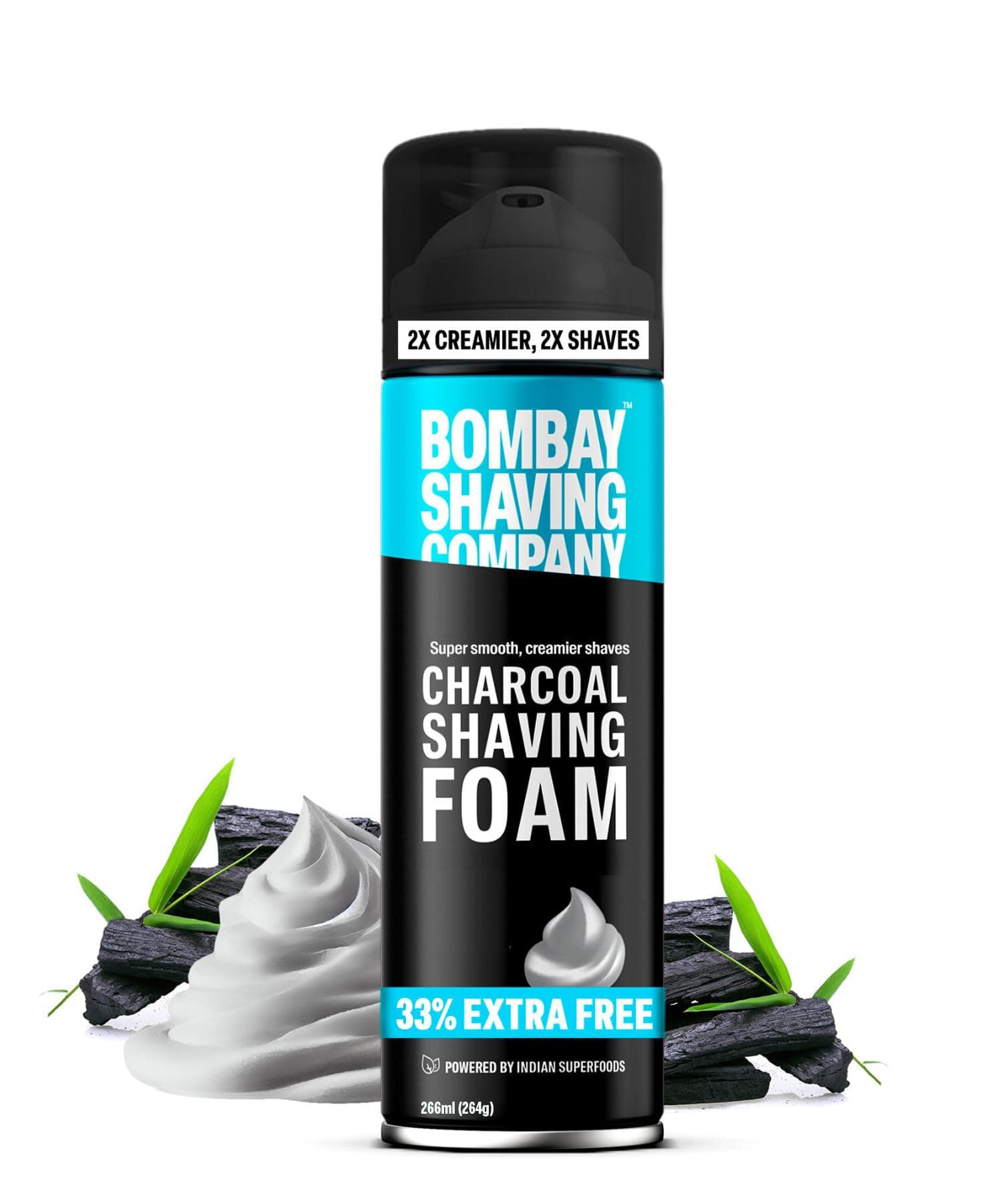 Charcoal Shaving Foam, 266 ml