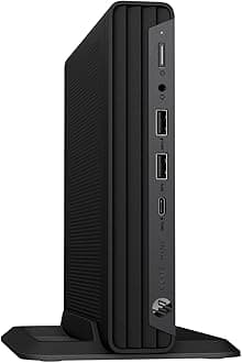Elite Mini 800 MFF Desktop Computer for Business, Intel Core i9-14900, with 16GB DDR5 RAM, 1TB PCIe SSD, 2 DisplayPort, WiFi 6, RJ-45, wired Keyboard & Mouse & Stand, Windows 11 Pro, Carbon Black