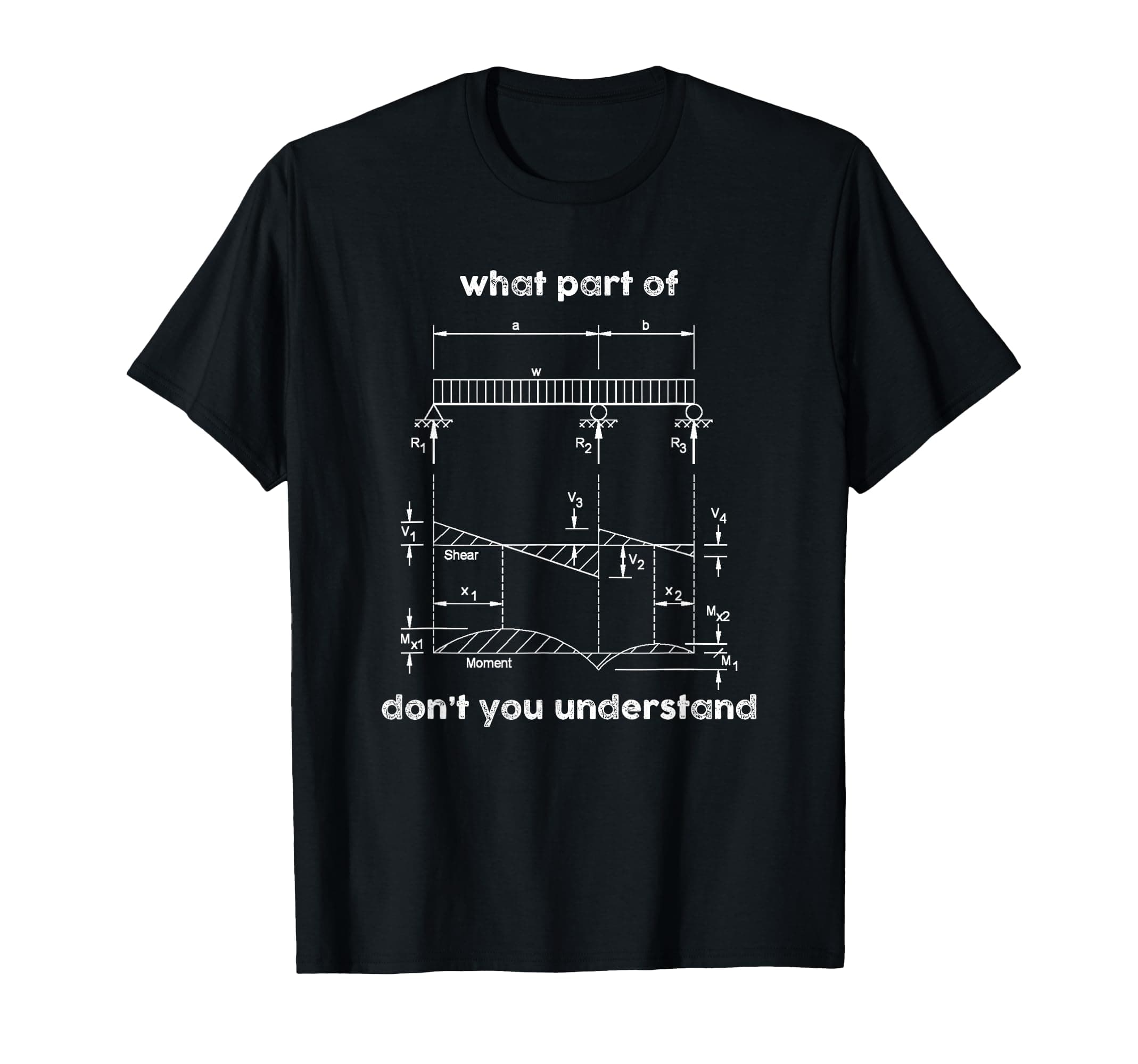 Funny Civil Engineering Continuous Beam T-Shirt