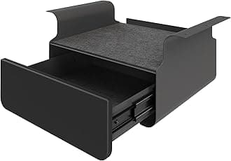 VariSteel Under Desk Storage - Desk Drawer Organizer - Slim File Storage Shelf, Easy Assembly- Home Office Desk Accessories VariDesk- 13.39x19.29x9.45 Inch, Slate Black