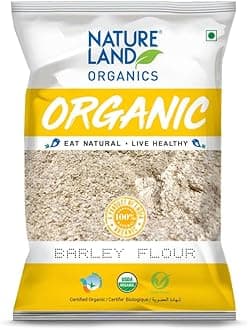 NATURELAND ORGANICS Natureland Organic Barley Flour / Jau Flour 500 Gm - Healthy Organic Flour